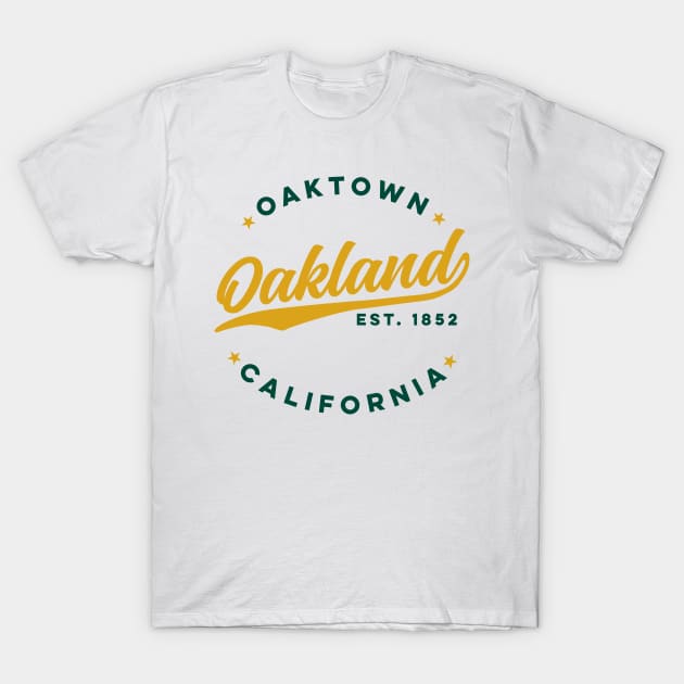 Vintage Oakland California Oaktown USA Love American City T-Shirt by DetourShirts